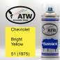 Preview: Chevrolet, Bright Yellow, 51 (1975): 400ml Sprühdose, von ATW Autoteile West.